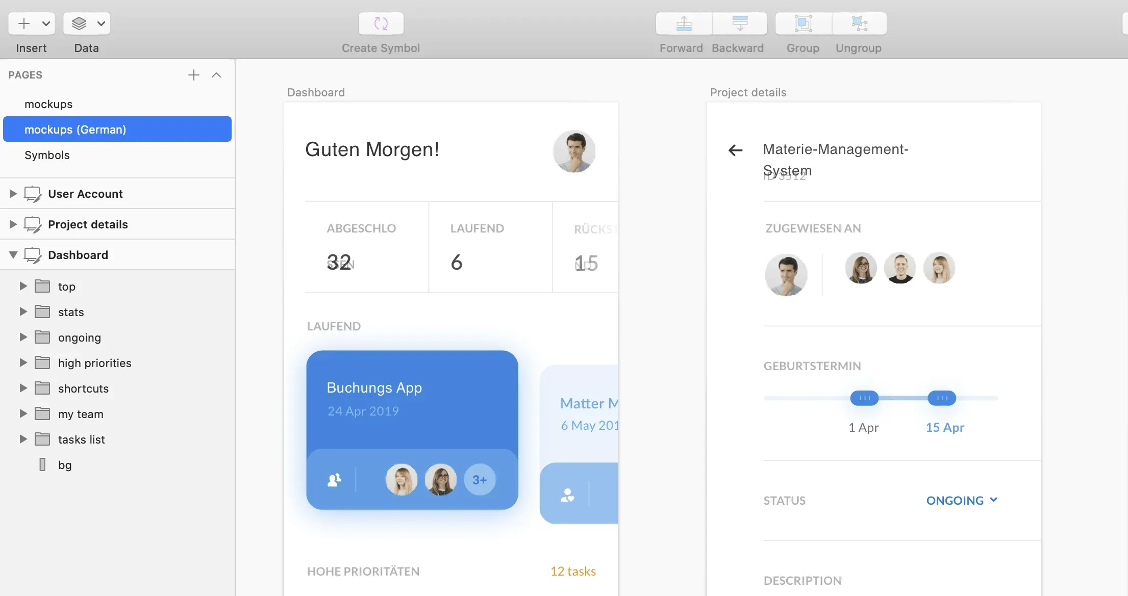 Screenshot of the preview feature in the Crowdin Sketch plugin.